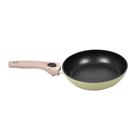 Lot De 3 Poêles En Céramique Avec Poignée Amovible - 18 Cm, 20 Cm, 26 Cm - Antiadhésif, Compatible Induction Et Four