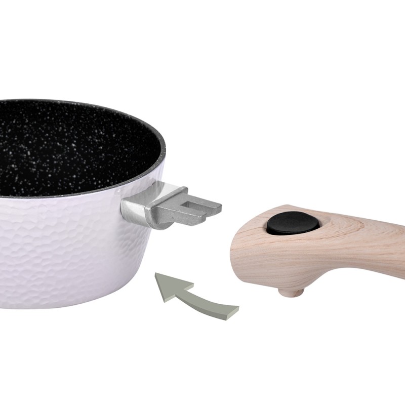 Ensemble de casseroles et poêles antiadhésives en aluminium avec revêtement en c