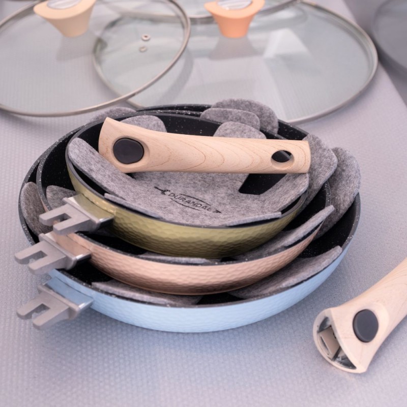 Lot De 12 Protections En Feutre Pour Empiler Casseroles Et Poêles - Anti-rayures, 4 Tailles (14,5 à 34,5 Cm) - 9