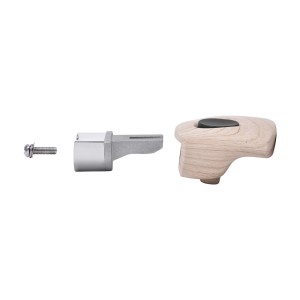 petite poignée pour poêle équilibre effet bois clair