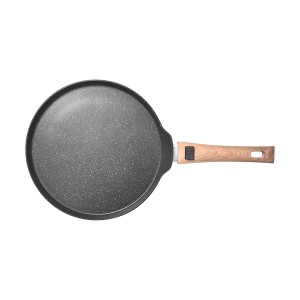 crêpière design noir et bois
