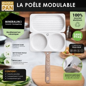 Poêle modulable PuzzlePan en céramique