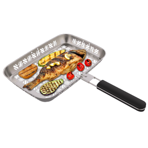 grande poele inox rectangulaire pour grillades