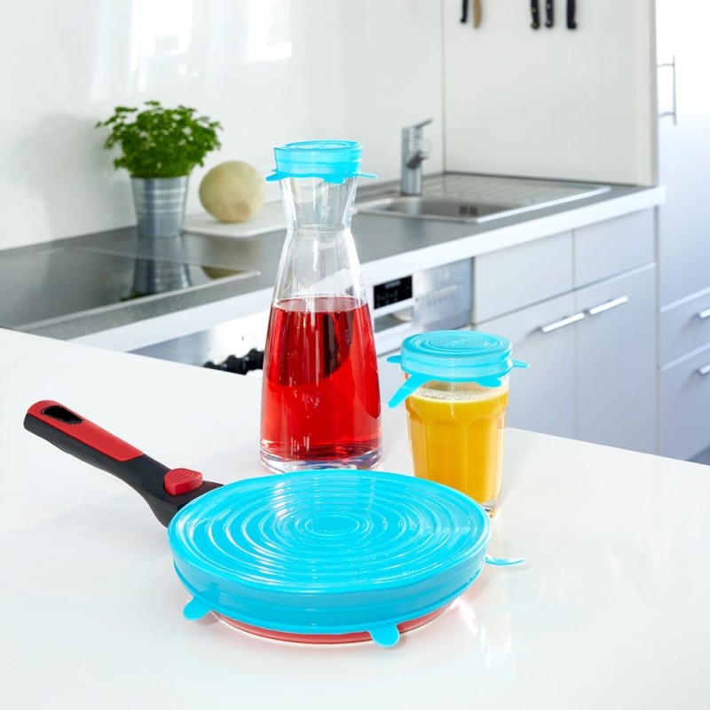 Couvercle silicone Alimentaire I Adaptables & Écologiques I x12