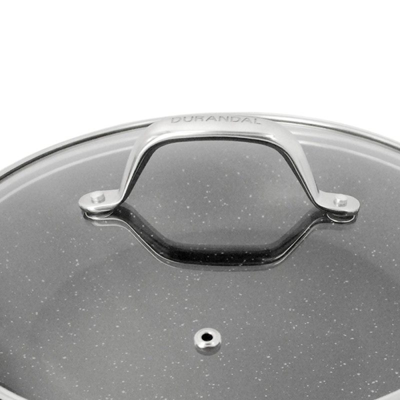 Couvercles Verre Trempé - 7 Tailles (20 à 32cm) - Bord Inox - Pour Poêles Et Casseroles