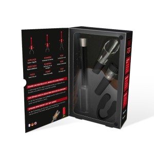 Wino On The Go Ensemble d'ouverture de vin | Ouvre-bouteille de vin à  pression d'air | Coffret cadeau ouvre-vin créatif | Tire-bouchons