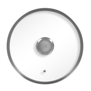 Couvercle plat en verre Légende cerclé inox