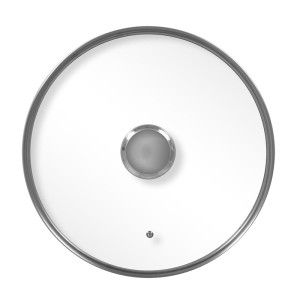 Couvercle plat en verre Légende cerclé inox