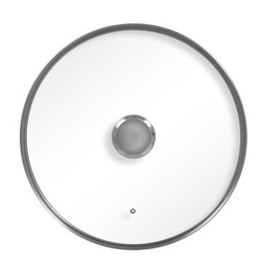 Couvercle plat en verre Légende cerclé inox