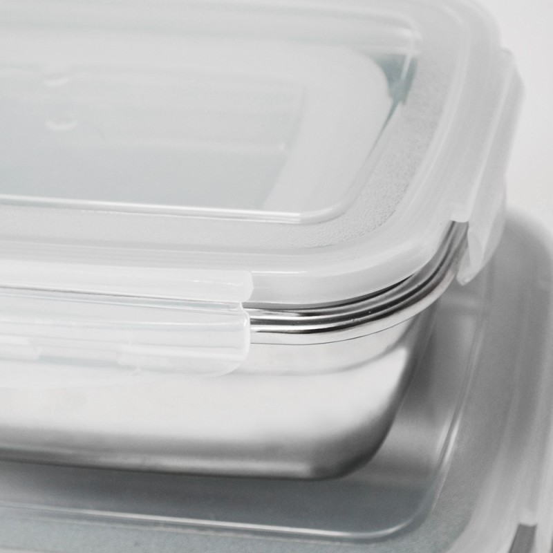 Lot De 3 Boîtes Hermétiques Nicelock En Acier Inoxydable – 450/750/1200 Ml, Sans BPA, Passe Au Lave-vaisselle