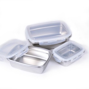 Boîtes de conservation en inox rectangulaires Box Inox Lunch