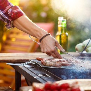 Pinces à saucisse incurvées pour retourner les saucisses