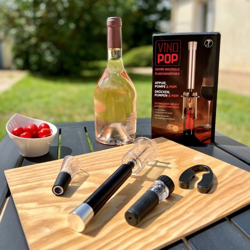 Kit du sommelier Vino Pop avec ouvre-bouteille/tire-bouchon et