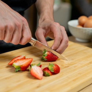 Couteaux de cuisine Légende lame en acier damassé et manche en bois