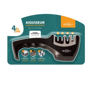 Aiguiseur de couteau professionnel, aiguiseur de couteau 4 en 1