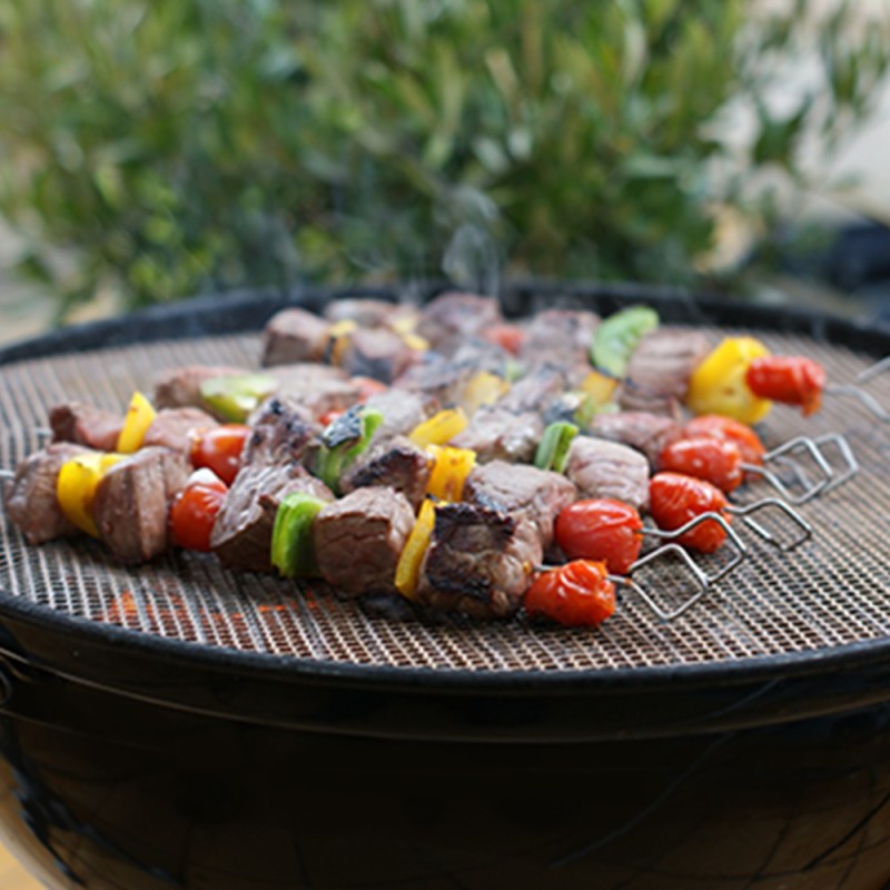 Tapis de barbecue réutilisable 2PC de panier de grille de cuisson de four