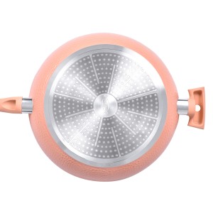 Grande poêle induction Équilibre 32cm coloris pêche