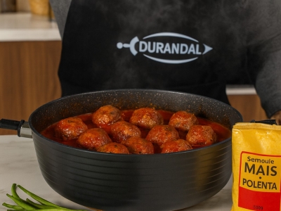 Boulettes de boeuf sauce tomate et polenta crémeuse à la poêle cocotte Infinity